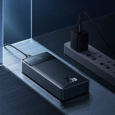 Baseus Bipow Power Bank 20000mAh 25W Charge Rapide Double Port et C&acirc;ble USB-A et USB-C - Noir