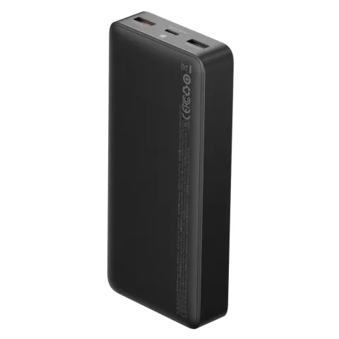 Baseus Bipow Powerbank 20000mAh 25W Charge Rapide Double port et c&acirc;ble USB-A et USB-C - Noir