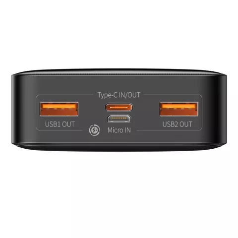 Baseus Bipow Powerbank 20000mAh 20W Charge Rapide Double USB-A et USB-C - Noir