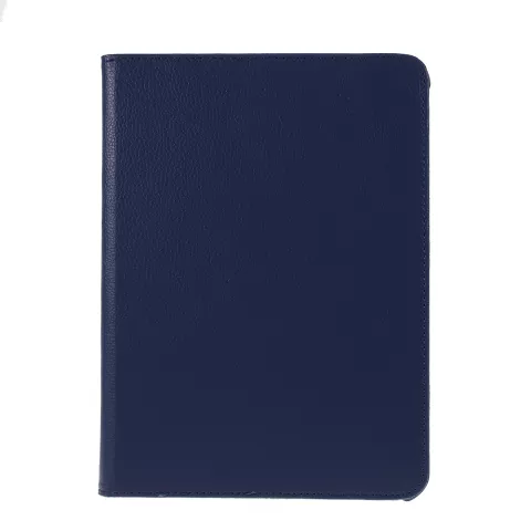 Housse en cuir Litchi Grain pour iPad Pro 12,9 pouces (2018 2020 2021 2022) avec couvercle - Bleu