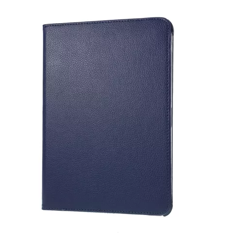 Housse en cuir Litchi Grain pour iPad Pro 12,9 pouces (2018 2020 2021 2022) avec couvercle - Bleu