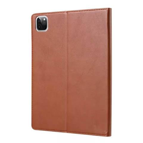 Etui Portefeuille en Cuir pour iPad Pro 12,9 pouces (2018 2020 2021 2022) - Crayon Pomme Marron