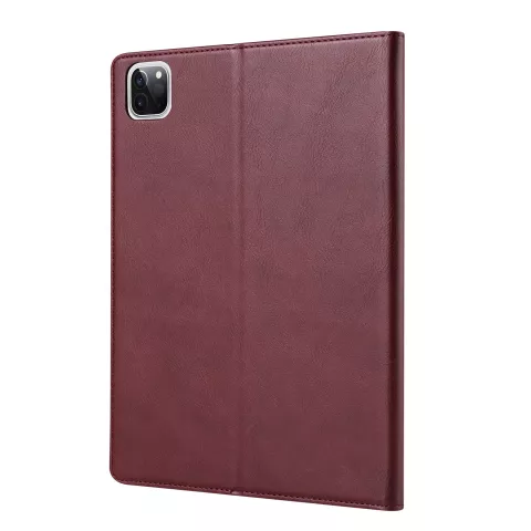 &Eacute;tui Portefeuille en Cuir pour iPad Pro 12,9 pouces (2018 2020 2021 2022) - Crayon Apple Rouge Vineux