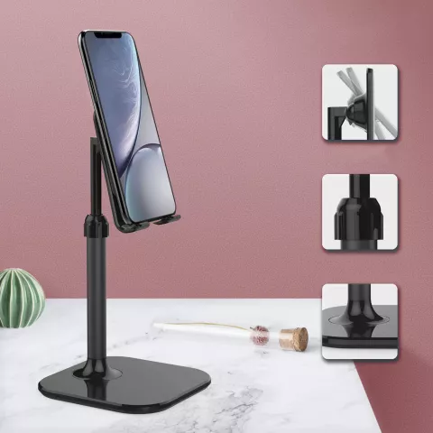 Peachy Tablet Holder Phone Holder Desk Desktop iPad iPhone Stand - Noir