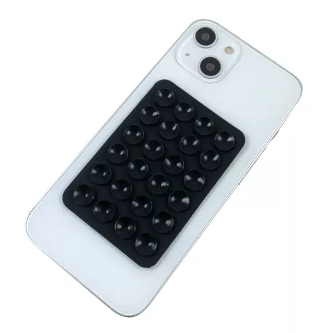 Tapis ventouse Support t&eacute;l&eacute;phone antid&eacute;rapant Silicone noir