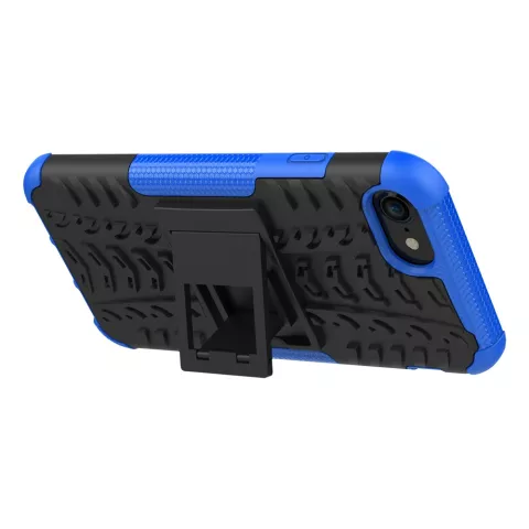 Coque standard hybride bleu noir compatible avec iPhone 7 8 SE 2020 SE 2022 housse antichoc