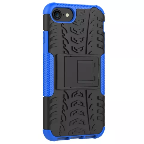 Coque standard hybride bleu noir compatible avec iPhone 7 8 SE 2020 SE 2022 housse antichoc