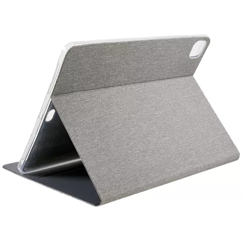 Tissu Faux Cuir compatible avec iPad Pro 12,9 Pouces 2018 2020 2021 2022 Housse De Couverture - Tissu Gris
