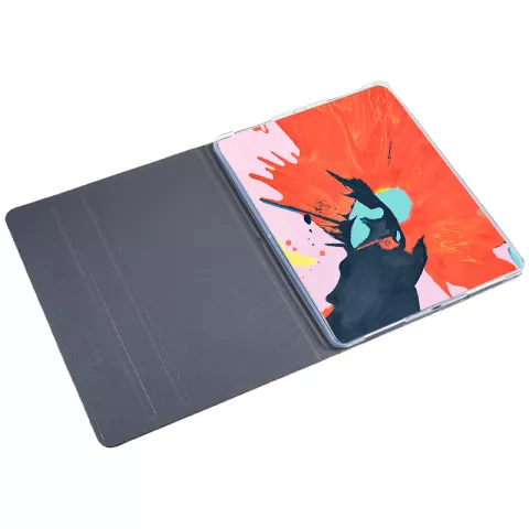 Tissu Faux Cuir compatible avec iPad Pro 12,9 Pouces 2018 2020 2021 2022 Housse De Couverture - Tissu Gris