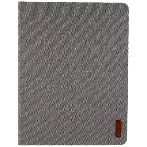 Tissu Faux Cuir compatible avec iPad Pro 12,9 Pouces 2018 2020 2021 2022 Housse De Couverture - Tissu Gris