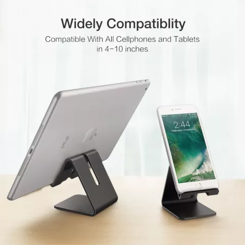 Mobile / GSM design standard universel en aluminium adapt&eacute; au support de bureau iPhone - noir mat