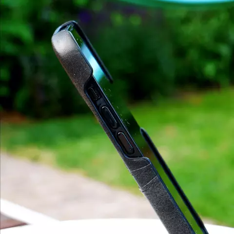 Etui portefeuille en similicuir Cardslot pour iPhone 13 Pro Max - Noir