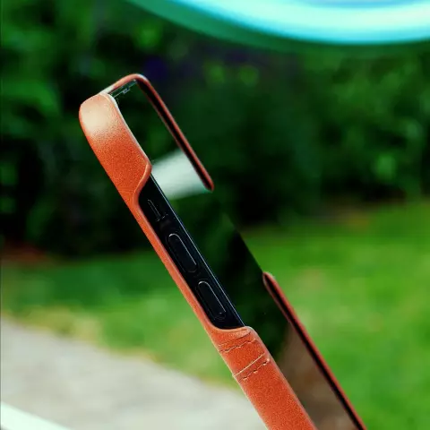 &Eacute;tui portefeuille en cuir pour iPhone 11 - Protection marron