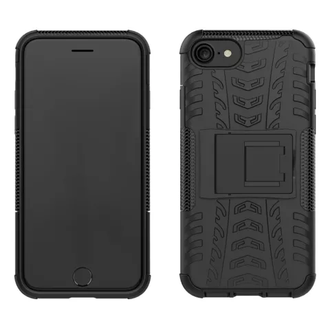 Coque hybride standard noire adapt&eacute;e aux iPhone 7 8 SE 2020 SE 2022, r&eacute;sistante aux chocs