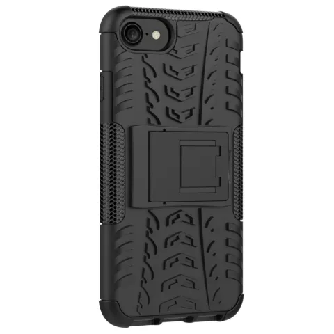 Coque hybride standard noire adapt&eacute;e aux iPhone 7 8 SE 2020 SE 2022, r&eacute;sistante aux chocs