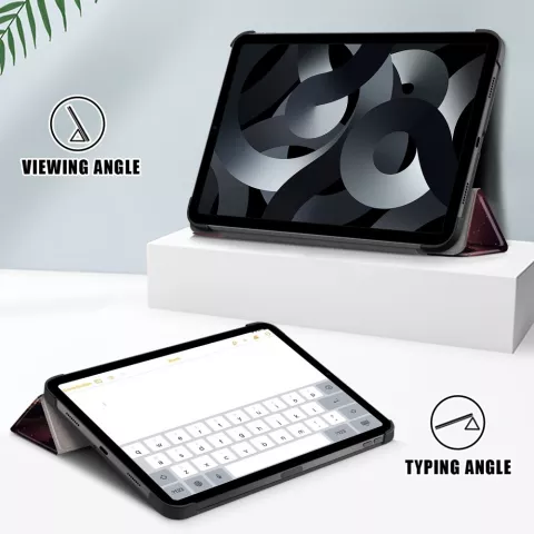 Housse en plastique &agrave; trois volets compatible avec iPad 10e g&eacute;n&eacute;ration 10,9 pouces 2022 - noire
