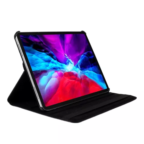 Couverture en Cuir Artificiel de Biblioth&egrave;que Rotative &agrave; 360&deg; compatible avec iPad Pro 12,9 Pouces (2018 2020 2021 2022) - Noir