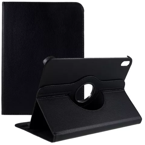 Couverture En Cuir Faux Biblioth&egrave;que Rotative 360 Pour IPad 10&egrave;me G&eacute;n&eacute;ration 10,9 Pouces 2022 - Noir