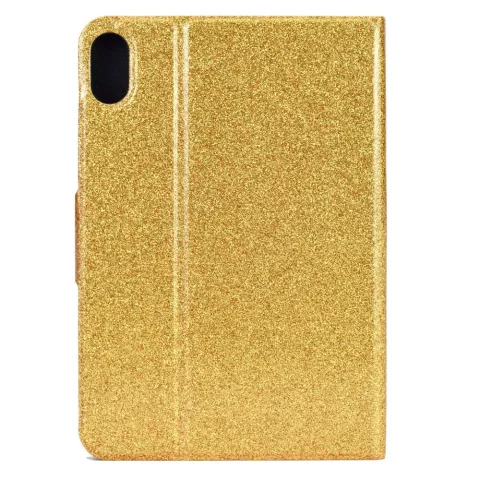 Couverture en cuir artificiel Glitter Bookcase compatible avec iPad 10e g&eacute;n&eacute;ration 10,9 pouces 2022 - or