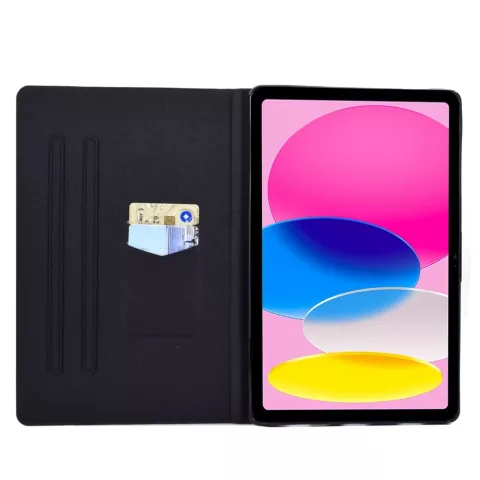 Housse en cuir artificiel Leopard Bookcase compatible avec iPad 10e g&eacute;n&eacute;ration 10,9 pouces 2022 - marron