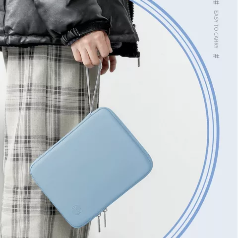 Housse en cuir artificiel Sleeve Pouch compatible avec iPad 10e g&eacute;n&eacute;ration 10,9 pouces 2022 - bleu clair