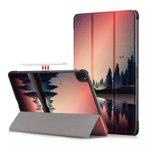 &Eacute;tui Midnight Trifold compatible avec iPad Pro 11 pouces (2018 2020 2021 2022) et iPad Air 4 et 5 - noir