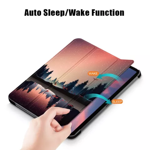 &Eacute;tui Midnight Trifold compatible avec iPad Pro 11 pouces (2018 2020 2021 2022) et iPad Air 4 et 5 - noir