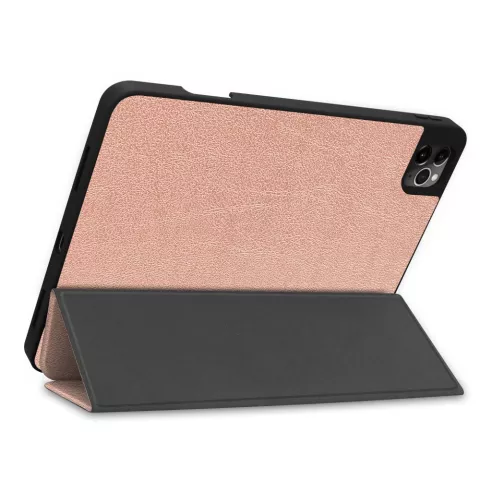 Housse en cuir artificiel &agrave; trois volets compatible avec iPad Pro 11 pouces (2018 2020 2021 2022) et iPad Air 4 et 5 - or