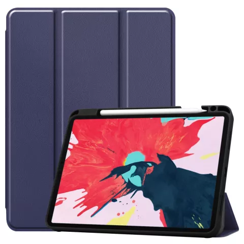 Housse &agrave; trois volets pour iPad Pro 11 pouces (2018 2020 2021 2022) &amp; iPad Air 4 et iPad Air 5 - bleue