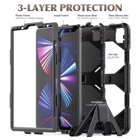 Housse de b&eacute;quille Survivor compatible avec iPad Pro 11 pouces (2018 2020 2021 2022) et &agrave; l&#039;iPad Air 4 et 5