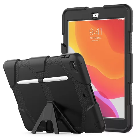 &Eacute;tui robuste en plastique et silicone Survivor Kickstand pour iPad 10,2 pouces - noir