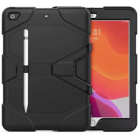 &Eacute;tui robuste en plastique et silicone Survivor Kickstand pour iPad 10,2 pouces - noir