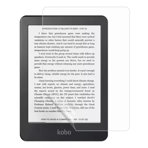 Film de protection d&#039;&eacute;cran compatible avec Kobo Clara 2E - transparent