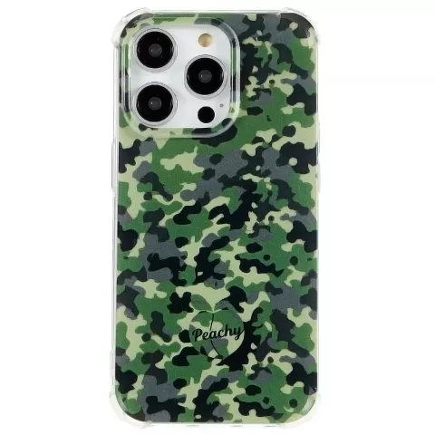 Coque TPU Army Camouflage Survivor pour iPhone 14 Pro Max - Vert Arm&eacute;e
