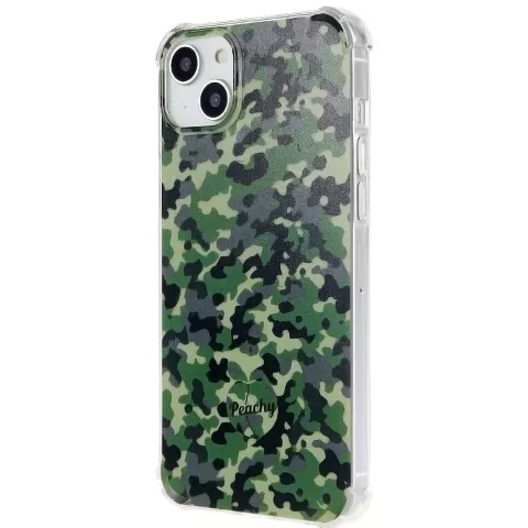 Coque en TPU Army Camouflage Survivor compatible avec iPhone 14 - Vert Arm&eacute;e