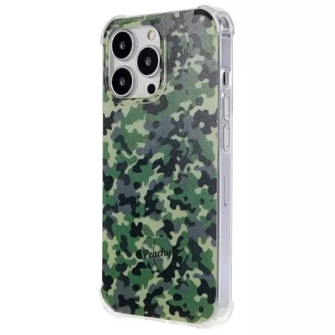 Coque TPU Army Camouflage Survivor compatible avec iPhone 13 Pro Max - Vert Arm&eacute;e