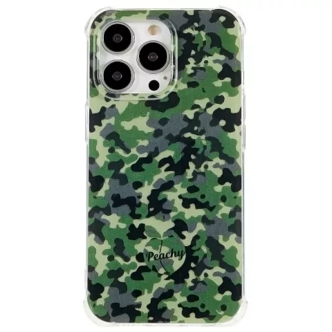 Coque en TPU Army Camouflage Survivor compatible avec iPhone 13 Pro - Vert Arm&eacute;e