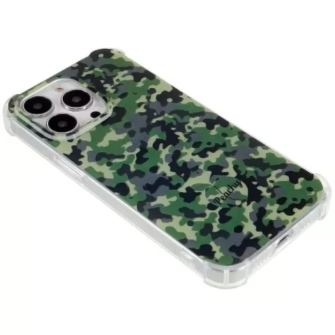 Coque en TPU Army Camouflage Survivor compatible avec iPhone 13 Pro - Vert Arm&eacute;e