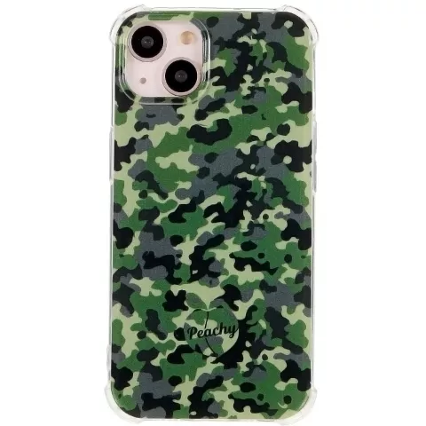 Coque en TPU Army Camouflage Survivor compatible avec iPhone 13 - Vert Arm&eacute;e