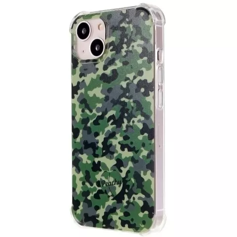 Coque en TPU Army Camouflage Survivor compatible avec iPhone 13 - Vert Arm&eacute;e