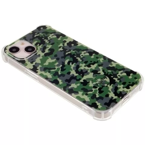 Coque en TPU Army Camouflage Survivor compatible avec iPhone 13 - Vert Arm&eacute;e