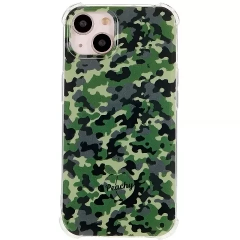 Coque TPU Army Camouflage Survivor compatible avec iPhone 13 mini - Vert Arm&eacute;e