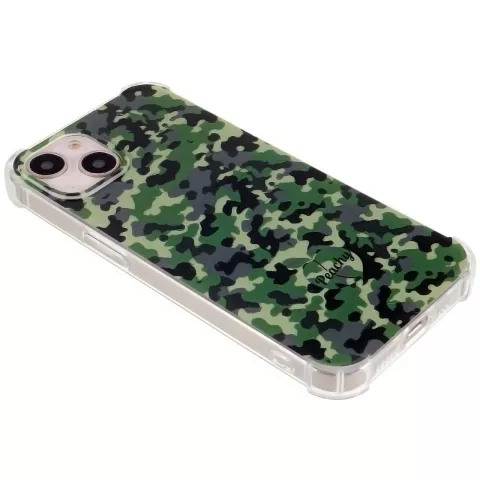 Coque TPU Army Camouflage Survivor compatible avec iPhone 13 mini - Vert Arm&eacute;e