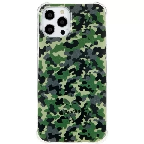 Coque en TPU Army Camouflage Survivor compatible avec iPhone 12 Pro Max - Vert Arm&eacute;e