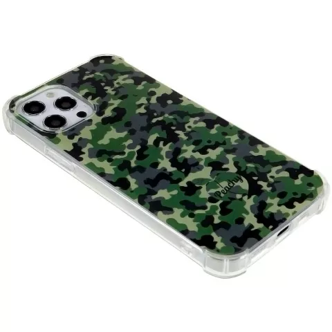 Coque TPU Army Camouflage Survivor pour iPhone 12 et 12 Pro - Vert Arm&eacute;e