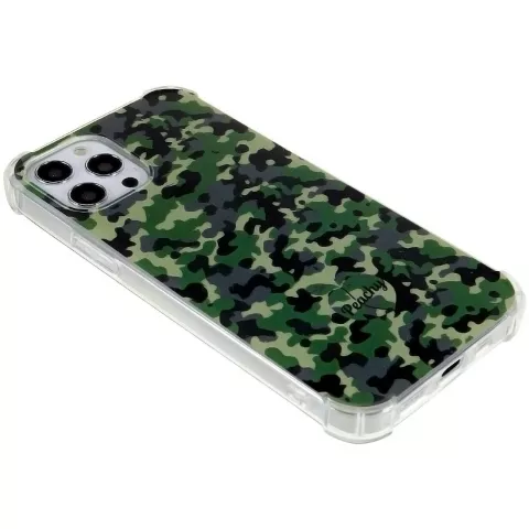 Coque en TPU Army Camouflage Survivor compatible avec iPhone 12 et 12 Pro - Vert Arm&eacute;e