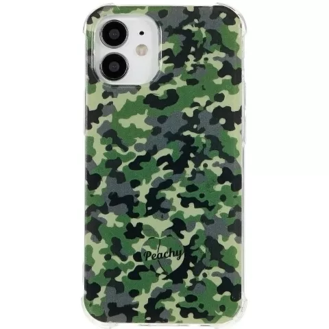 Coque TPU Army Camouflage Survivor compatible avec iPhone 12 mini - Vert Arm&eacute;e