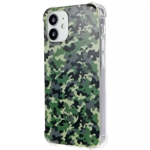 Coque TPU Army Camouflage Survivor compatible avec iPhone 12 mini - Vert Arm&eacute;e