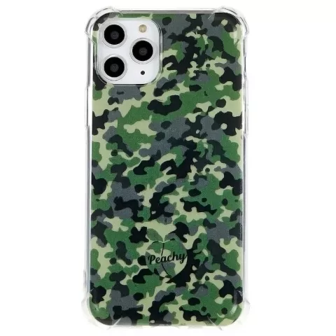 Coque en TPU Army Camouflage Survivor compatible avec iPhone 11 Pro Max - Vert Arm&eacute;e