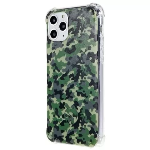 Coque en TPU Army Camouflage Survivor compatible avec iPhone 11 Pro Max - Vert Arm&eacute;e